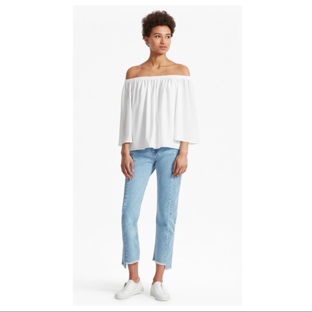 French Connection Crepe Off-the-Shoulder Top NWT